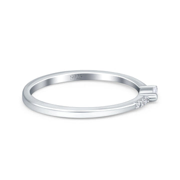 Marquise Shape Wedding Engagement Ring Band Simulated Cubic Zirconia 925 Sterling Silver